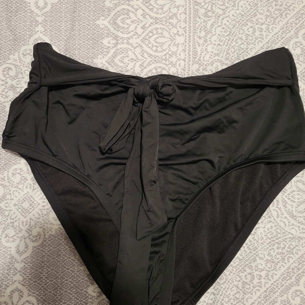 Apt. 9 Elegant Black Tie-Front Bikini Bottom